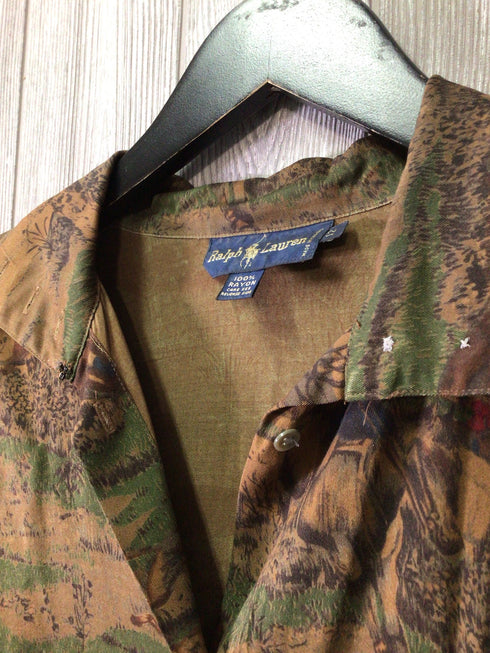 Lauren Blouse Hunt Scene Size 12 Vintage